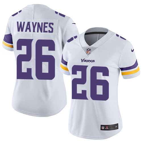 Women's Nike Minnesota Vikings #26 Trae Waynes White Vapor Untouchable Elite Player NFL Jersey