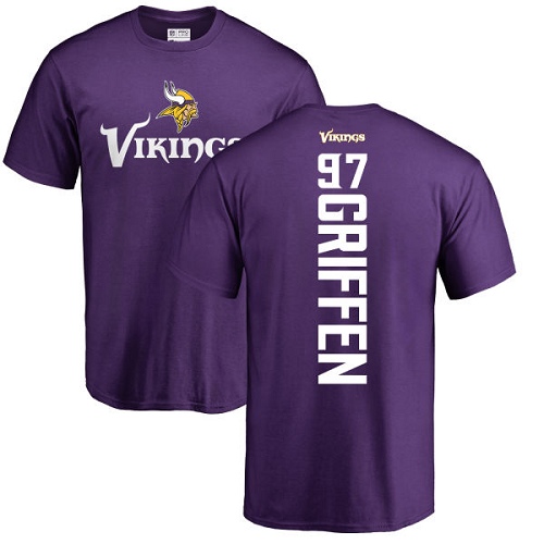 NFL Nike Minnesota Vikings #97 Everson Griffen Purple Backer T-Shirt