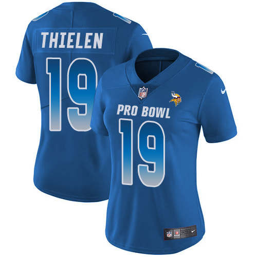 Women's Nike Minnesota Vikings #19 Adam Thielen Limited Royal Blue 2018 Pro Bowl NFL Jersey