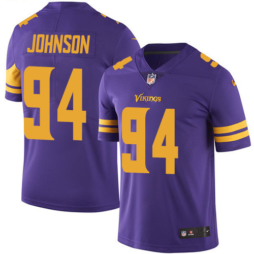 Youth Nike Minnesota Vikings #94 Jaleel Johnson Limited Purple Rush Vapor Untouchable NFL Jersey