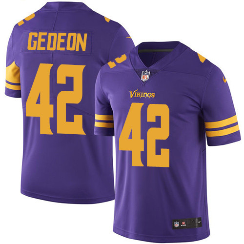 Men's Nike Minnesota Vikings #42 Ben Gedeon Limited Purple Rush Vapor Untouchable NFL Jersey