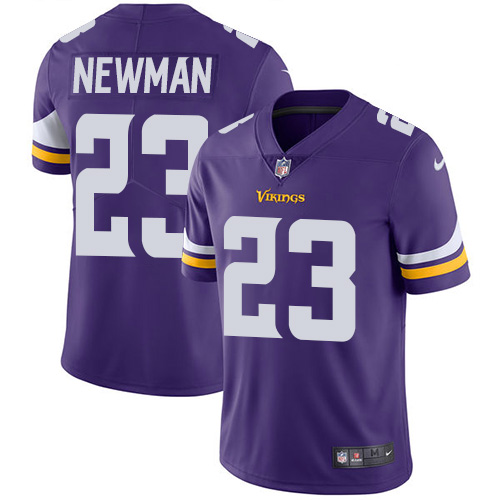 Men's Nike Minnesota Vikings #23 Terence Newman Purple Team Color Vapor Untouchable Limited Player NFL Jersey