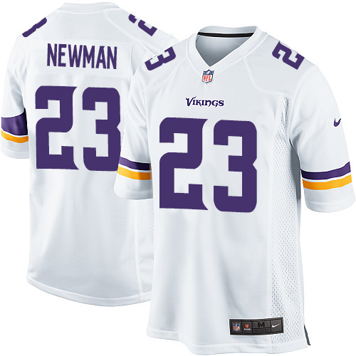 Men's Nike Minnesota Vikings #23 Terence Newman Game White NFL Jersey