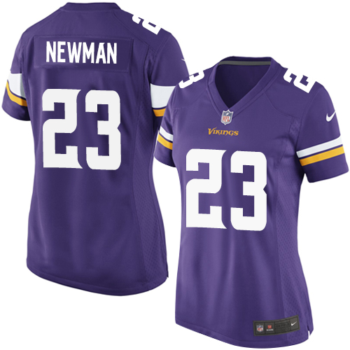 Women's Nike Minnesota Vikings #23 Terence Newman Game Purple Team Color NFL Jersey