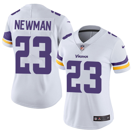 Women's Nike Minnesota Vikings #23 Terence Newman White Vapor Untouchable Elite Player NFL Jersey