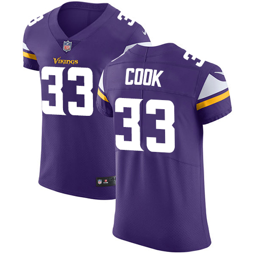 Men's Nike Minnesota Vikings #33 Dalvin Cook Purple Team Color Vapor Untouchable Elite Player NFL Jersey