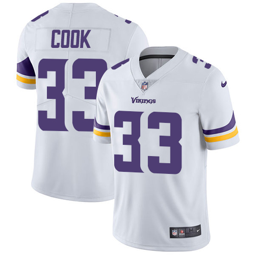 Men's Nike Minnesota Vikings #33 Dalvin Cook White Vapor Untouchable Limited Player NFL Jersey