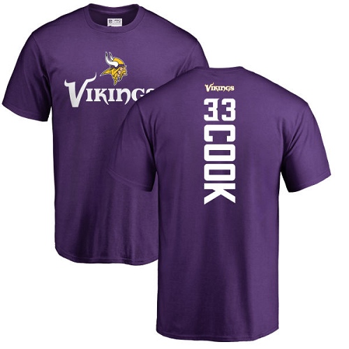 NFL Nike Minnesota Vikings #33 Dalvin Cook Purple Backer T-Shirt
