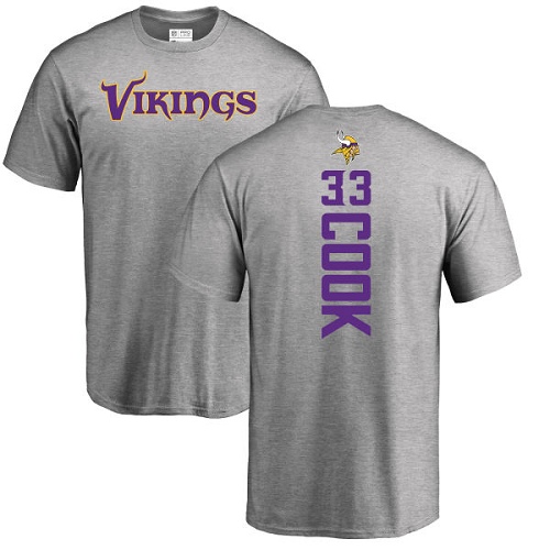 NFL Nike Minnesota Vikings #33 Dalvin Cook Ash Backer T-Shirt
