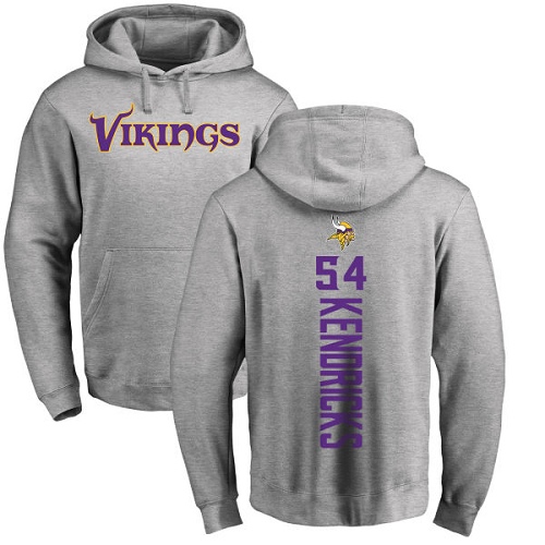 NFL Nike Minnesota Vikings #54 Eric Kendricks Ash Backer Pullover Hoodie