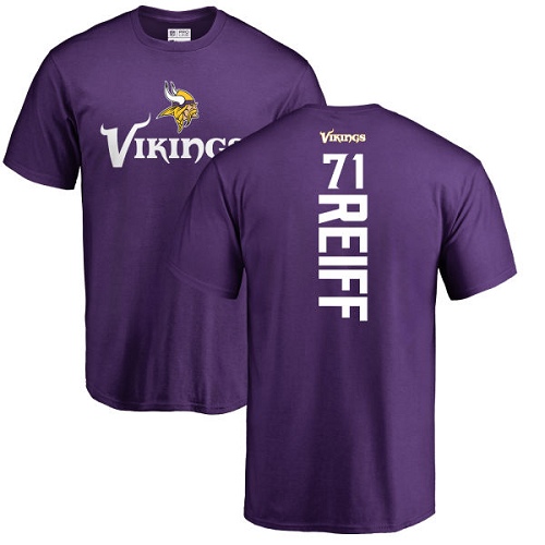 NFL Nike Minnesota Vikings #71 Riley Reiff Purple Backer T-Shirt