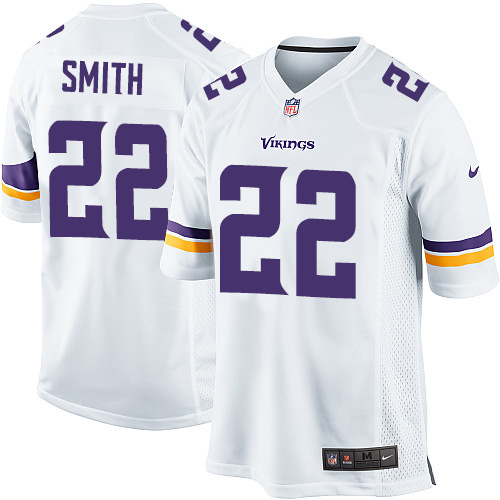 Men's Nike Minnesota Vikings #22 Harrison Smith Game White NFL Jersey