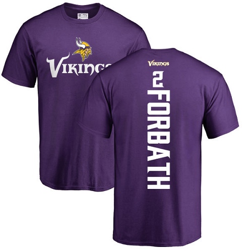 NFL Nike Minnesota Vikings #2 Kai Forbath Purple Backer T-Shirt