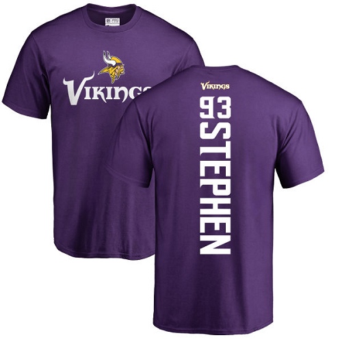 NFL Nike Minnesota Vikings #93 Shamar Stephen Purple Backer T-Shirt