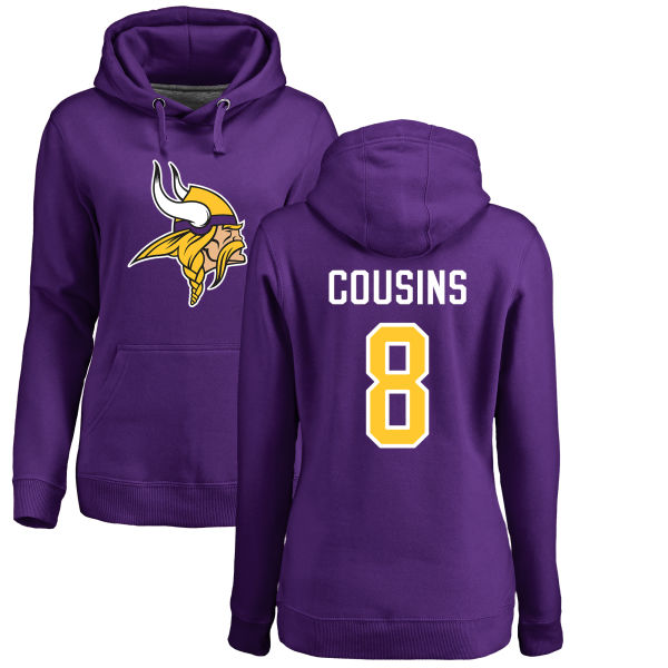 NFL Women's Nike Minnesota Vikings #21 Jerick McKinnon Purple Name & Number Logo Pullover Hoodie