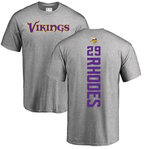 NFL Nike Minnesota Vikings #29 Xavier Rhodes Ash Backer T-Shirt