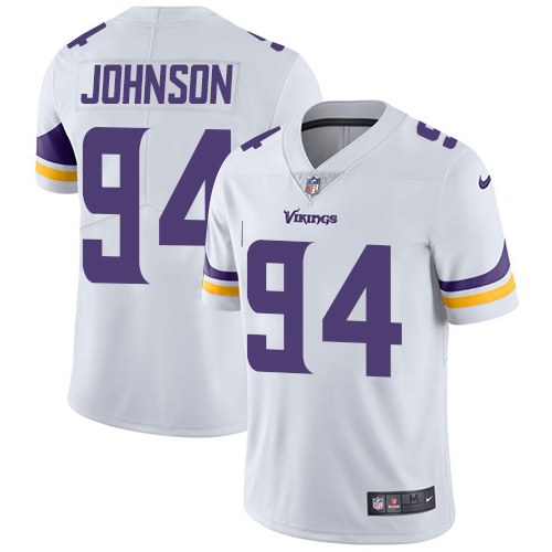 Men's Nike Minnesota Vikings #94 Jaleel Johnson White Vapor Untouchable Limited Player NFL Jersey