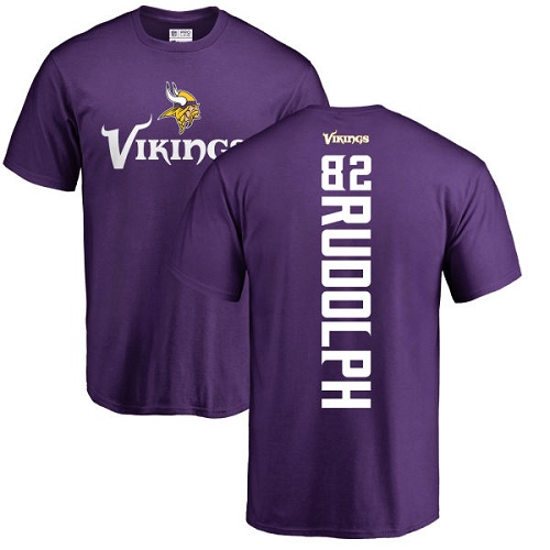 NFL Nike Minnesota Vikings #82 Kyle Rudolph Purple Backer T-Shirt