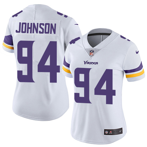 Women's Nike Minnesota Vikings #94 Jaleel Johnson White Vapor Untouchable Elite Player NFL Jersey