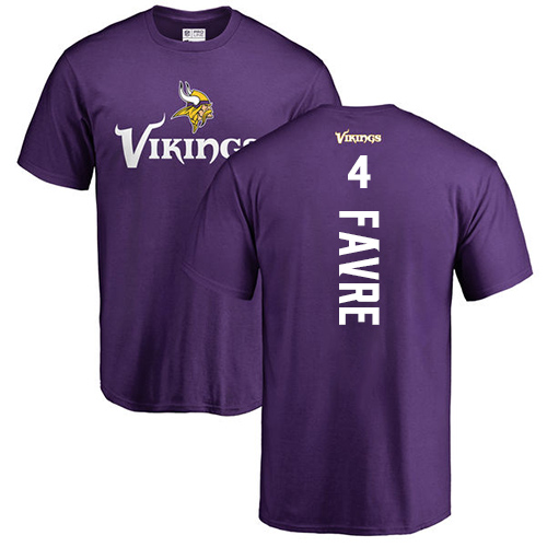 NFL Nike Minnesota Vikings #4 Brett Favre Purple Backer T-Shirt