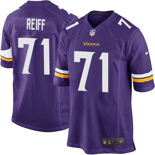 Men's Nike Minnesota Vikings #71 Riley Reiff Game Purple Team Color NFL Jersey