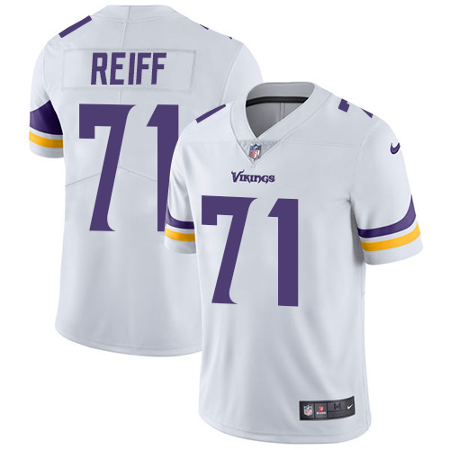 Men's Nike Minnesota Vikings #71 Riley Reiff White Vapor Untouchable Limited Player NFL Jersey