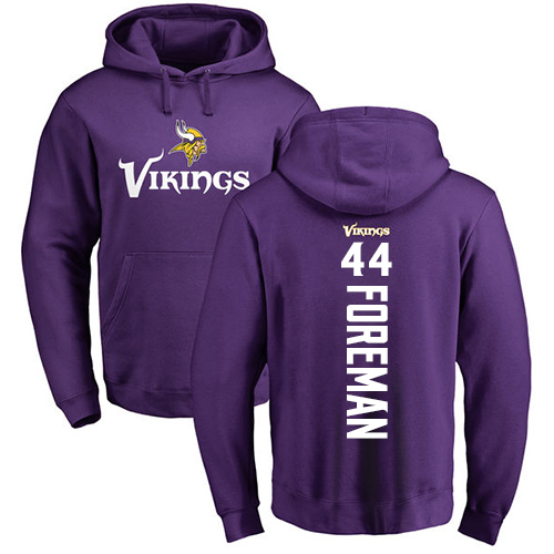 NFL Nike Minnesota Vikings #44 Chuck Foreman Purple Backer Pullover Hoodie