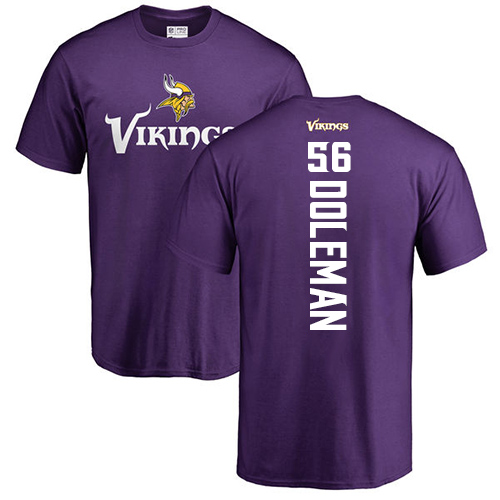NFL Nike Minnesota Vikings #56 Chris Doleman Purple Backer T-Shirt