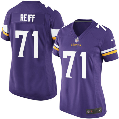 Women's Nike Minnesota Vikings #71 Riley Reiff Game Purple Team Color NFL Jersey
