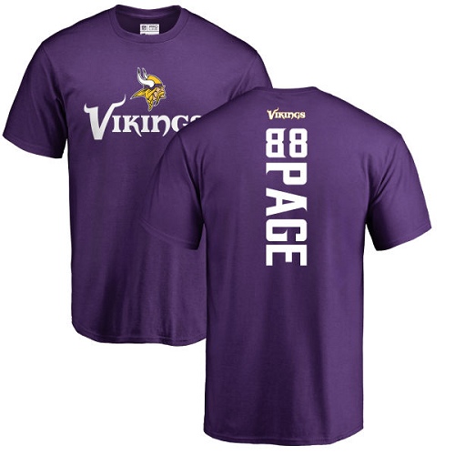 NFL Nike Minnesota Vikings #88 Alan Page Purple Backer T-Shirt