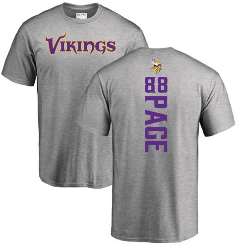 NFL Nike Minnesota Vikings #88 Alan Page Ash Backer T-Shirt