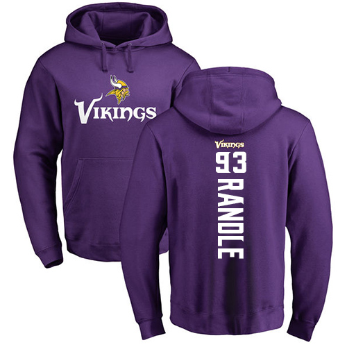 NFL Nike Minnesota Vikings #93 John Randle Purple Backer Pullover Hoodie