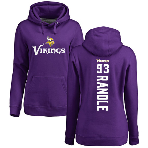 NFL Women's Nike Minnesota Vikings #93 John Randle Purple Backer Pullover Hoodie