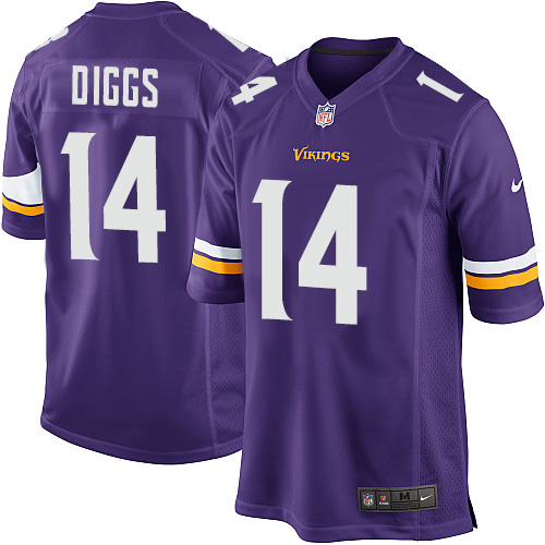 Men's Nike Minnesota Vikings #14 Stefon Diggs Game Purple Team Color NFL Jersey