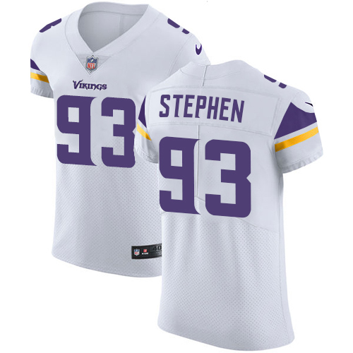 Men's Nike Minnesota Vikings #93 Shamar Stephen White Vapor Untouchable Elite Player NFL Jersey