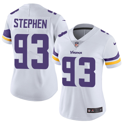 Women's Nike Minnesota Vikings #93 Shamar Stephen White Vapor Untouchable Elite Player NFL Jersey