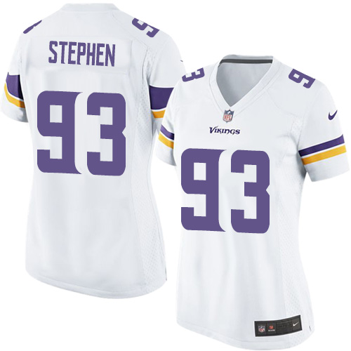 Women's Nike Minnesota Vikings #93 Shamar Stephen Game White NFL Jersey