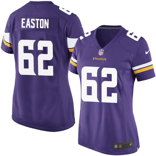 Women's Nike Minnesota Vikings #62 Nick Easton Game Purple Team Color NFL Jersey