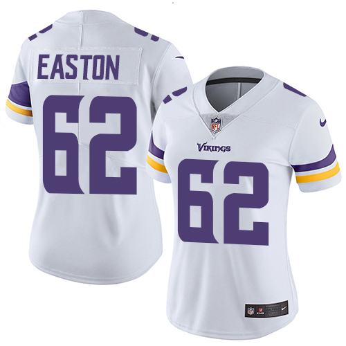Women's Nike Minnesota Vikings #62 Nick Easton White Vapor Untouchable Elite Player NFL Jersey