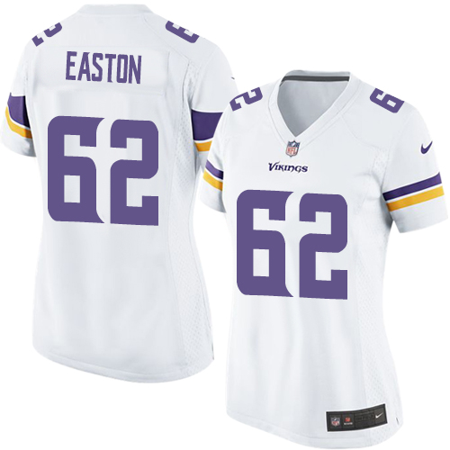 Women's Nike Minnesota Vikings #62 Nick Easton Game White NFL Jersey