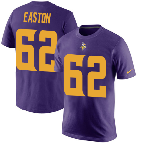 NFL Nike Minnesota Vikings #62 Nick Easton Purple Rush Pride Name & Number T-Shirt
