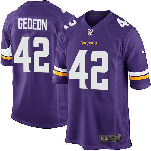 Men's Nike Minnesota Vikings #42 Ben Gedeon Game Purple Team Color NFL Jersey