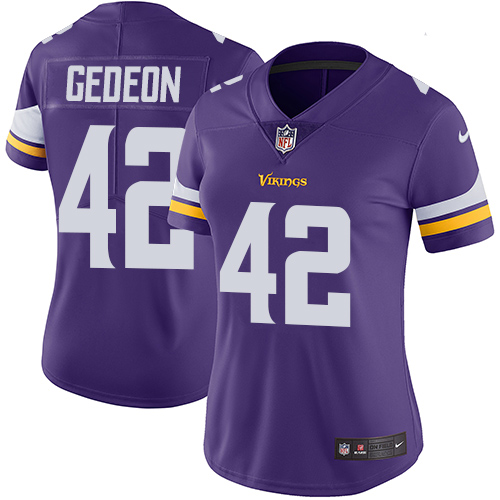 Women's Nike Minnesota Vikings #42 Ben Gedeon Purple Team Color Vapor Untouchable Limited Player NFL Jersey