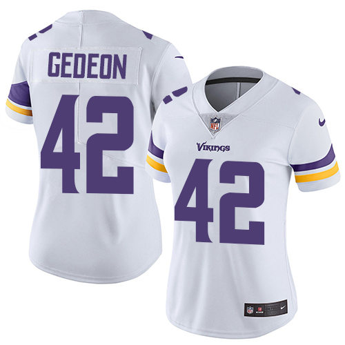 Women's Nike Minnesota Vikings #42 Ben Gedeon White Vapor Untouchable Limited Player NFL Jersey