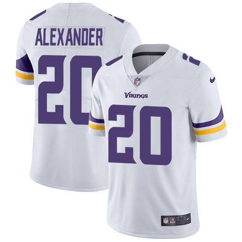 Men's Nike Minnesota Vikings #20 Mackensie Alexander White Vapor Untouchable Limited Player NFL Jersey