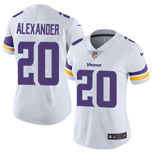Women's Nike Minnesota Vikings #20 Mackensie Alexander White Vapor Untouchable Elite Player NFL Jersey