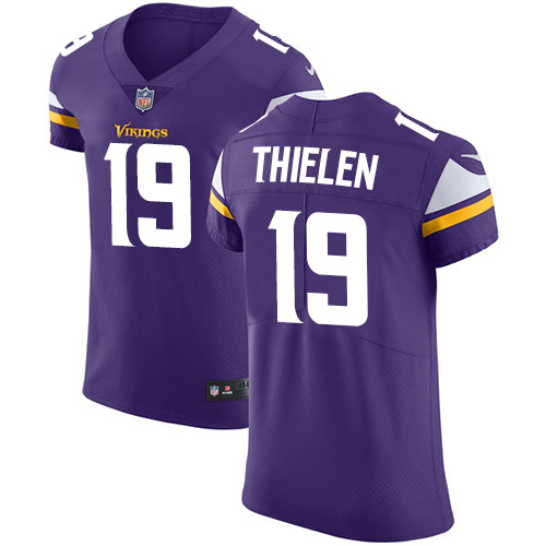 Men's Nike Minnesota Vikings #19 Adam Thielen Purple Team Color Vapor Untouchable Elite Player NFL Jersey