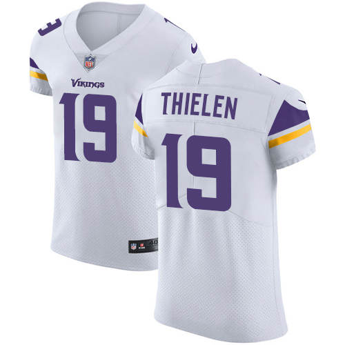 Men's Nike Minnesota Vikings #19 Adam Thielen White Vapor Untouchable Elite Player NFL Jersey