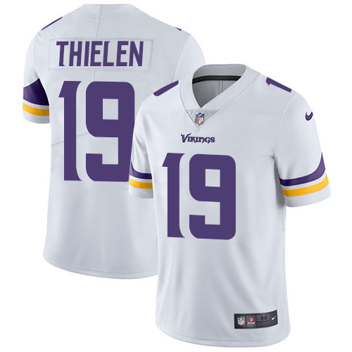 Men's Nike Minnesota Vikings #19 Adam Thielen White Vapor Untouchable Limited Player NFL Jersey