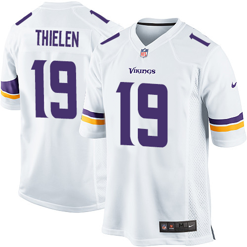 Men's Nike Minnesota Vikings #19 Adam Thielen Game White NFL Jersey